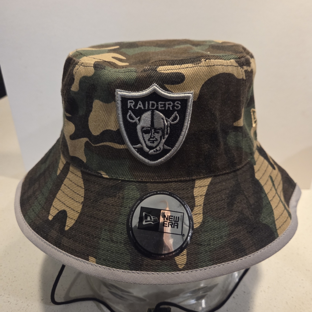 Las Vegas Raiders New Era Camo Bucket Hat. New